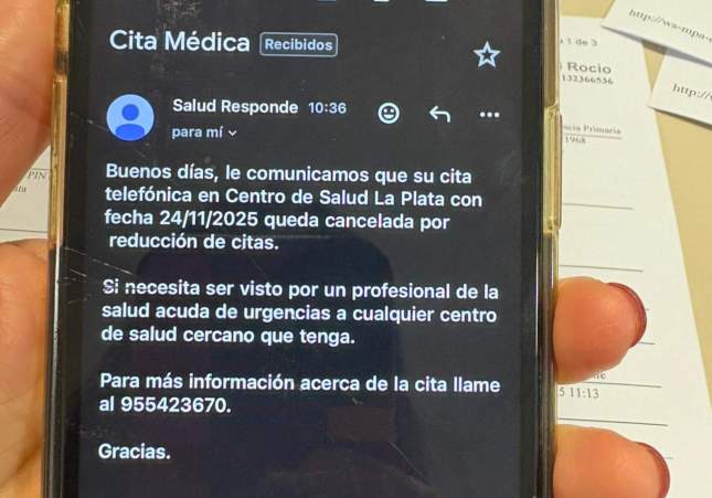 Imatge del correu fraudulent Consejería de Sanidad, Presidencia y Emergencias Imatge del correu fraudulent Consejería de Sanidad, Presidencia y Emergencias