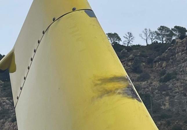 Daños en el helicóptero  Cedida
