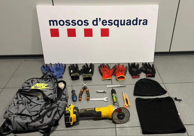 Material interceptat al detingut / Mossos d'Esquadra Material interceptat al detingut / Mossos d'Esquadra