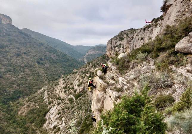 Rescate en la vía ferrata Cagate Lorito / Bomberos
