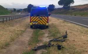 Patinets elèctrics autopista A 2 Corbins  / Mossos d'Esquadra trànsit
