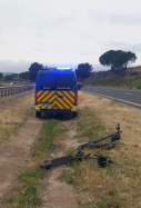 Patinets elèctrics autopista A 2 Corbins  / Mossos d'Esquadra trànsit