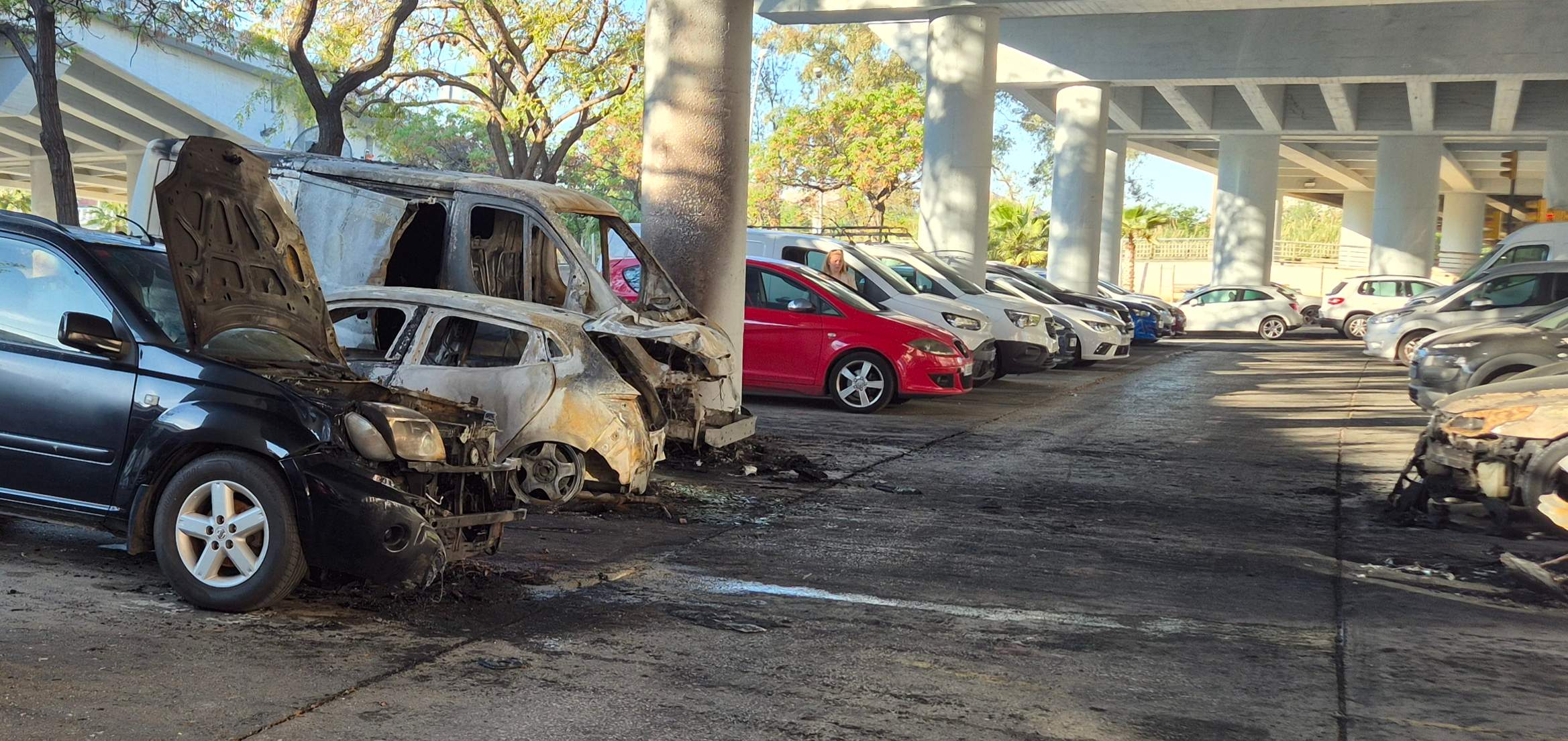 Estat d'alguns dels vehicles aquest matí