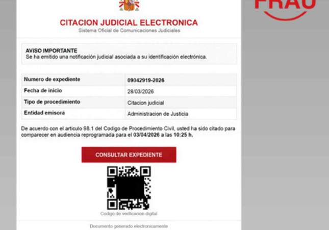 estafa citacio judicial