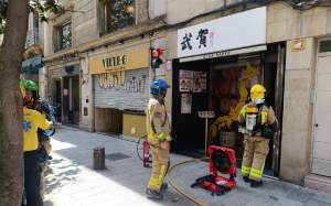 Bombers incendi restaurant sabadell