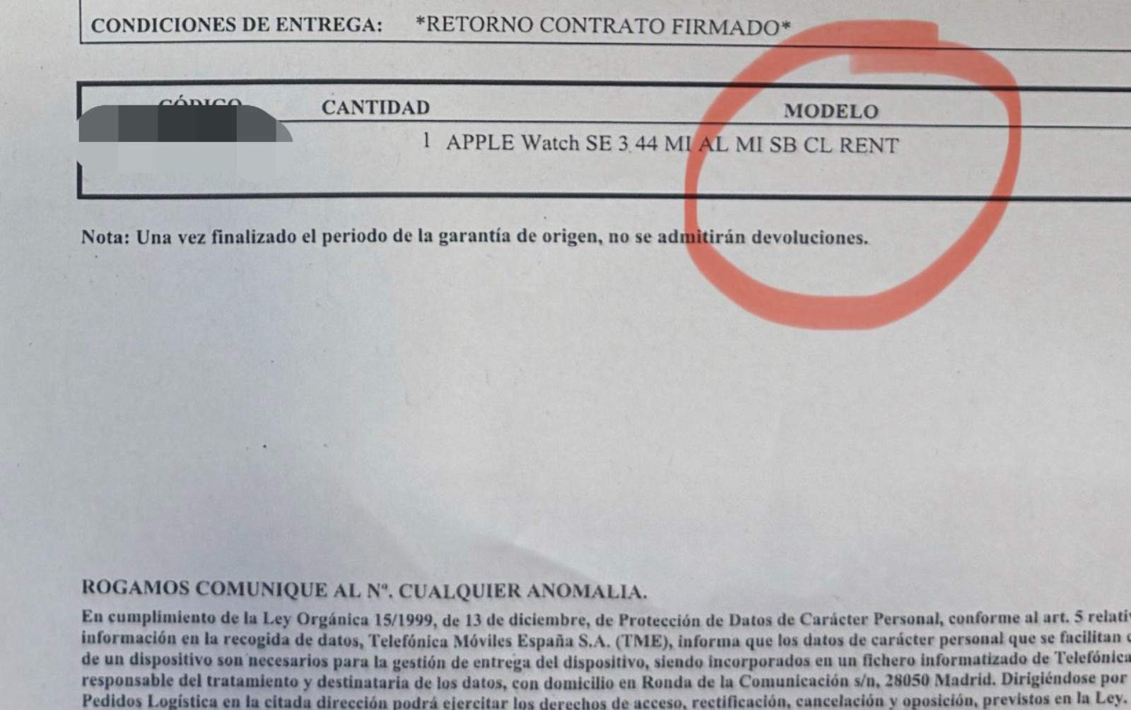 Imatge del contracte de rènting / Sergi Caballero