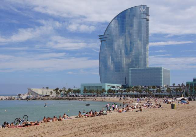 Platja sant sebastià hotel W barcelona