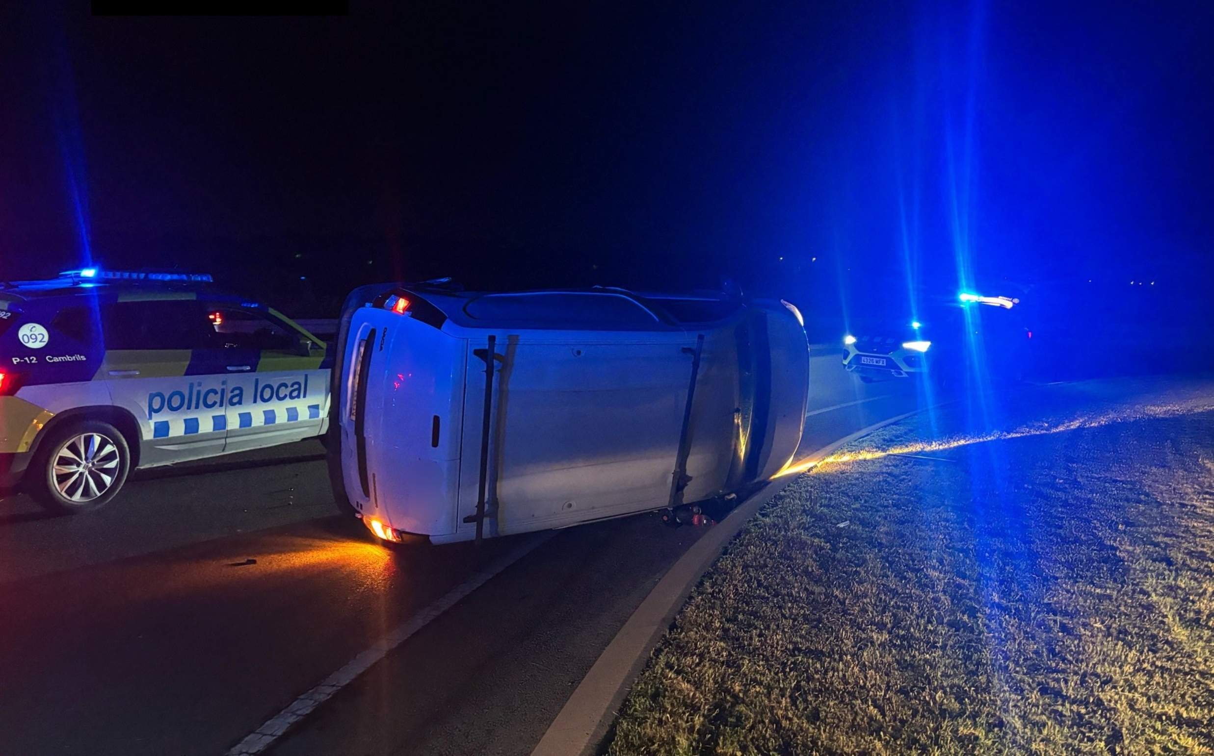 Accident cotxe Policia Local Cambrils