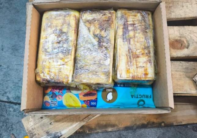 Paquets de cocaïna amagats entre la càrrega / Guàrdia Civil