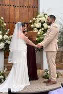 La Meghan i l'Emilio durant la boda / Cedida