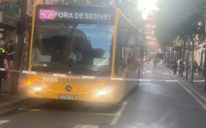 L'autobús implicat en l'accident / Cedida