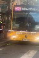 L'autobús implicat en l'accident / Cedida
