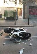 Imatge motocicleta accident Girona