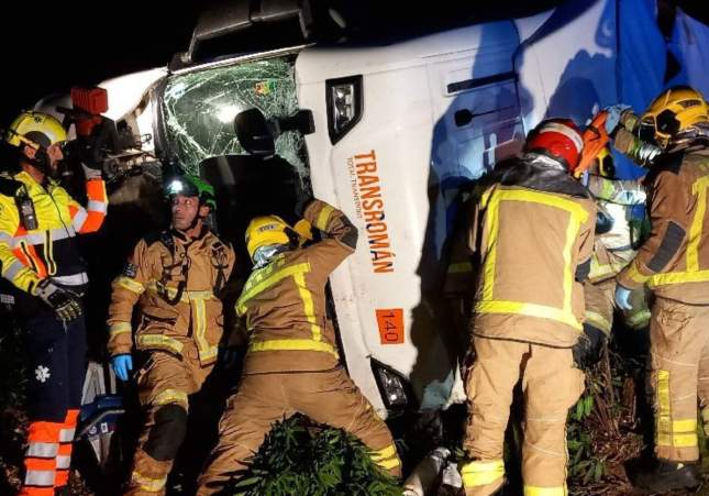 accident camió ap 7