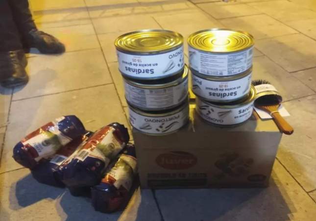 Menjar recuperat de la residència / Policia Nacional