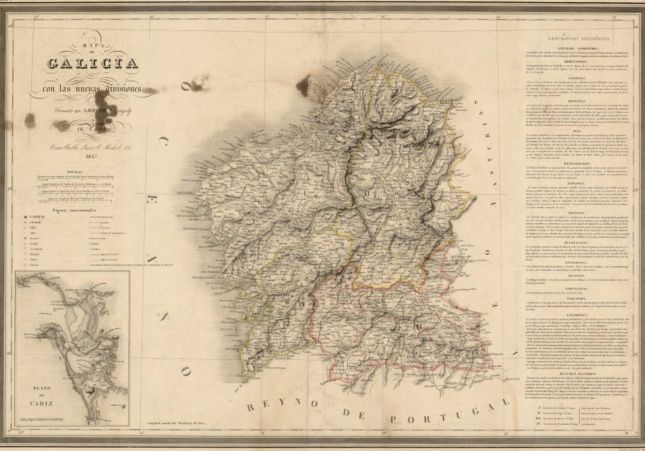 Mapa de Galicia (1837). Font Cartoteca de Catalunya Mapa de Galicia (1837). Font Cartoteca de Catalunya