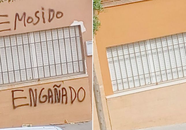 Desaparece la famosa y viral pintada "Emosido engañado" - El Caso